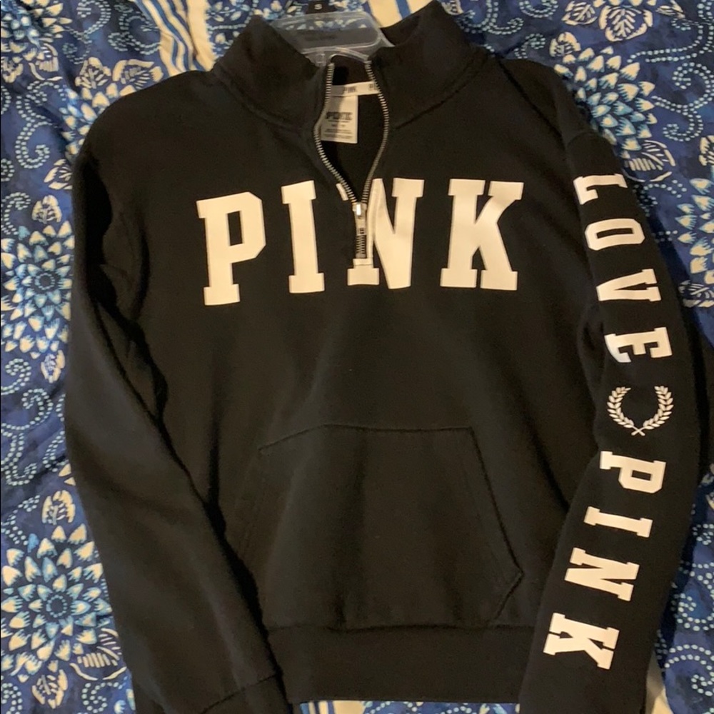 Woman’s Quarter zip PINK brand sweatshirt
